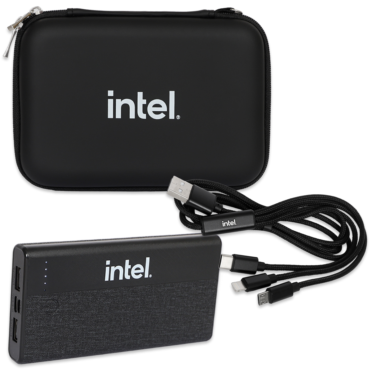 10,000 mAh Wireless Charging Power Bank with 3-in-